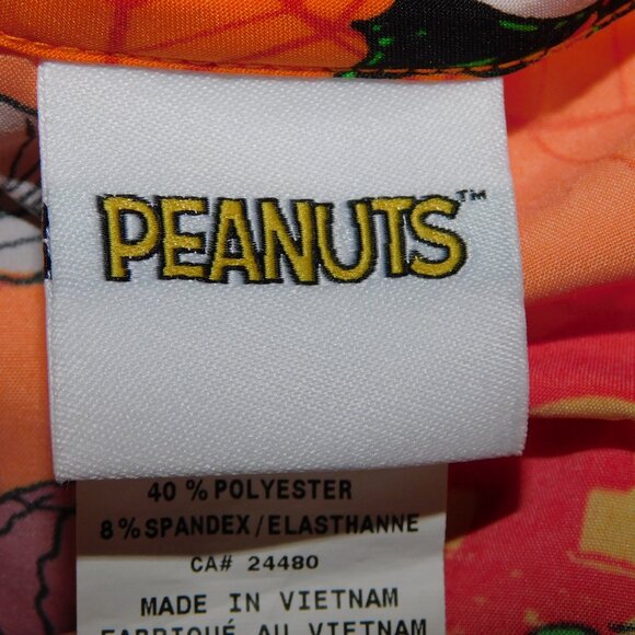 Peanuts Charlie Brown Snoopy Woodstock Orange Halloween Women 2XL Scrub Top - Picture 4 of 9